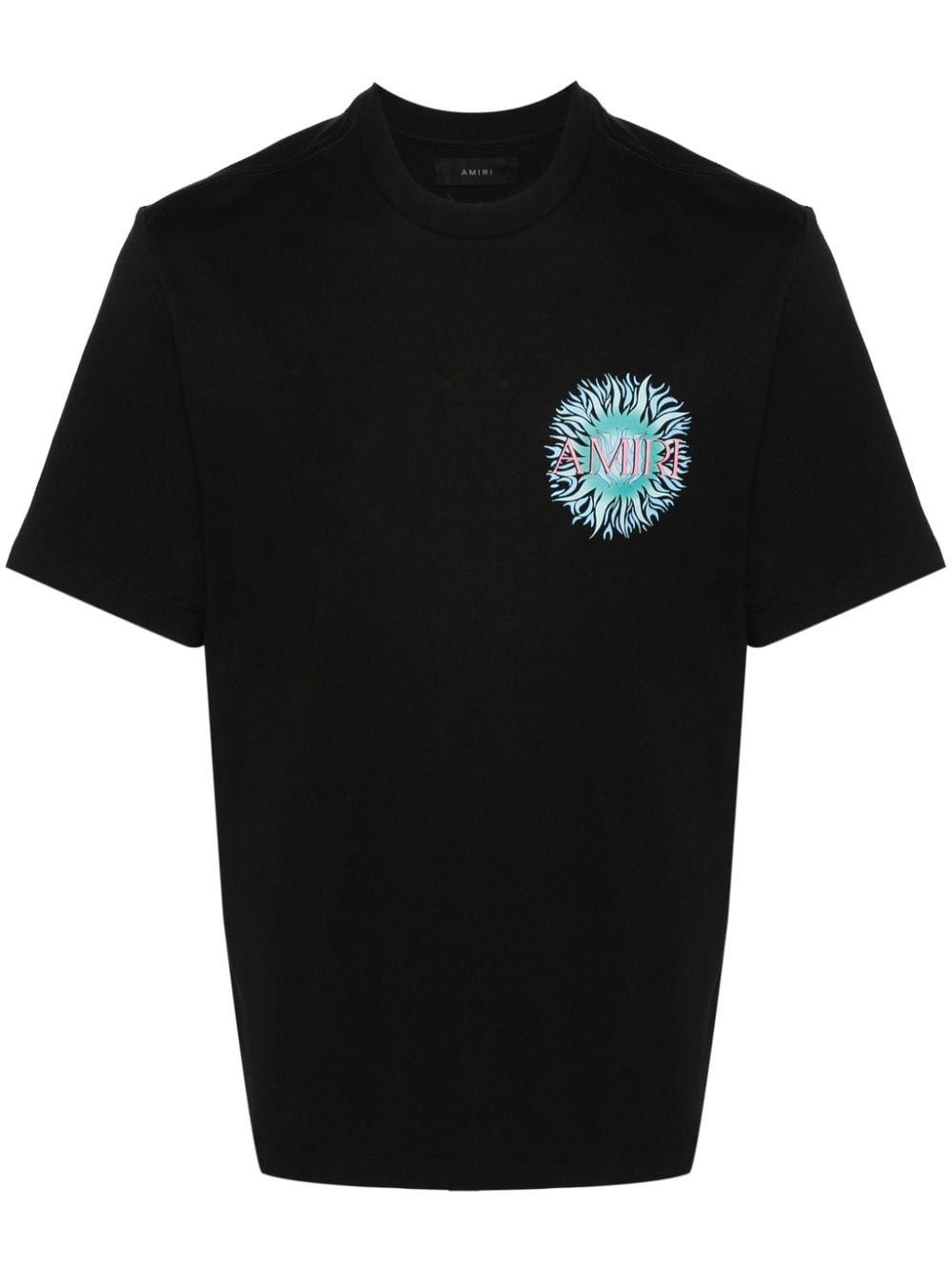 Amiri o1s1wg110625 Logo Sun T-Shirt in Black Size US XL / EU 56 / 4 - 1 Thumbnail