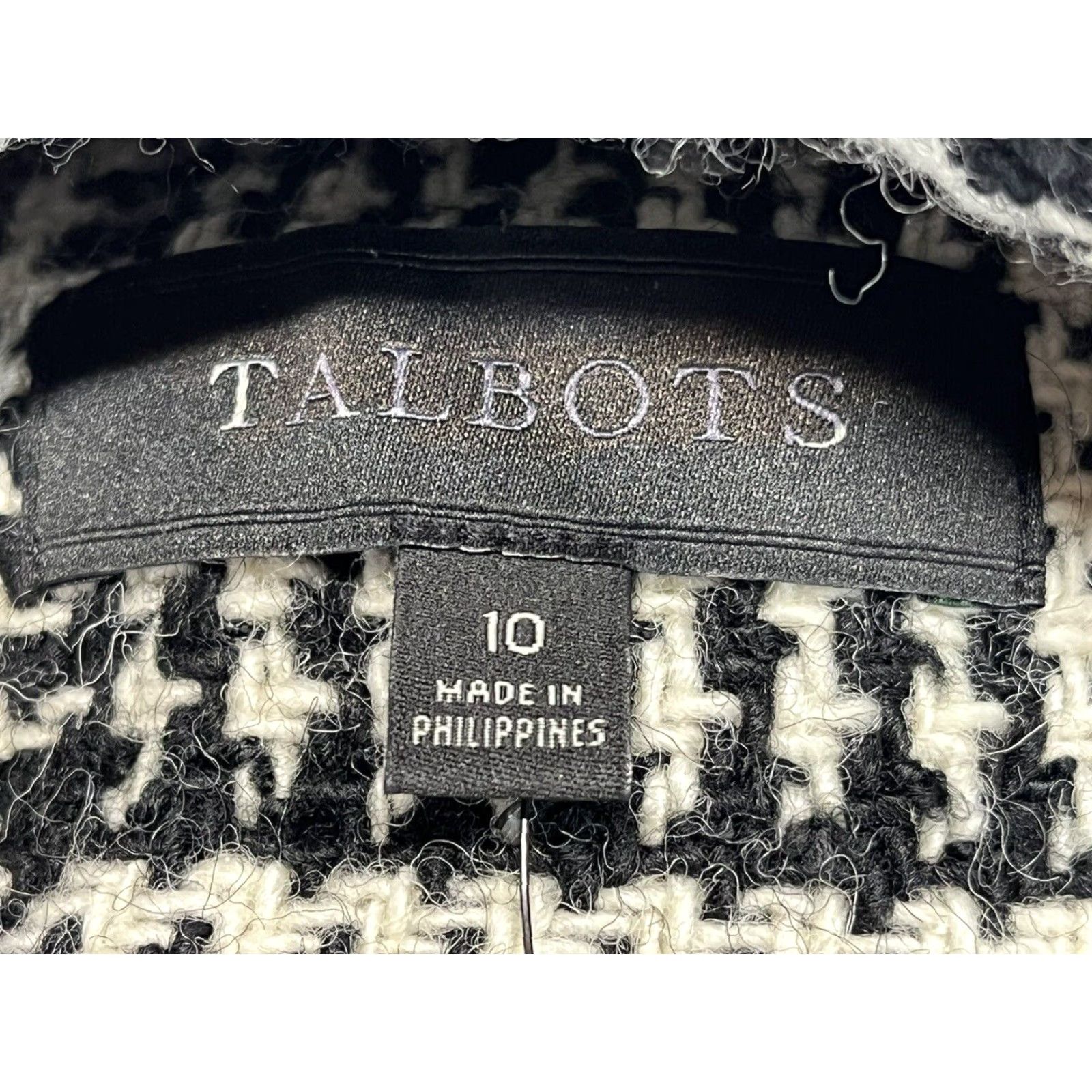 Talbots Talbots Wool Houndstooth Blazer Jacket sz 10 Plaid Double Breasted Classic NEW! Size L / US 10 / IT 46 - 7 Thumbnail