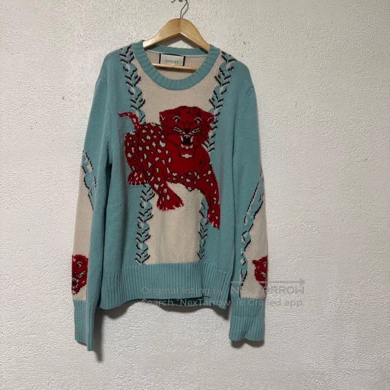 Gucci Gucci Tiger wool knitted sweater Size US L / EU 52-54 / 3 - 1 Thumbnail
