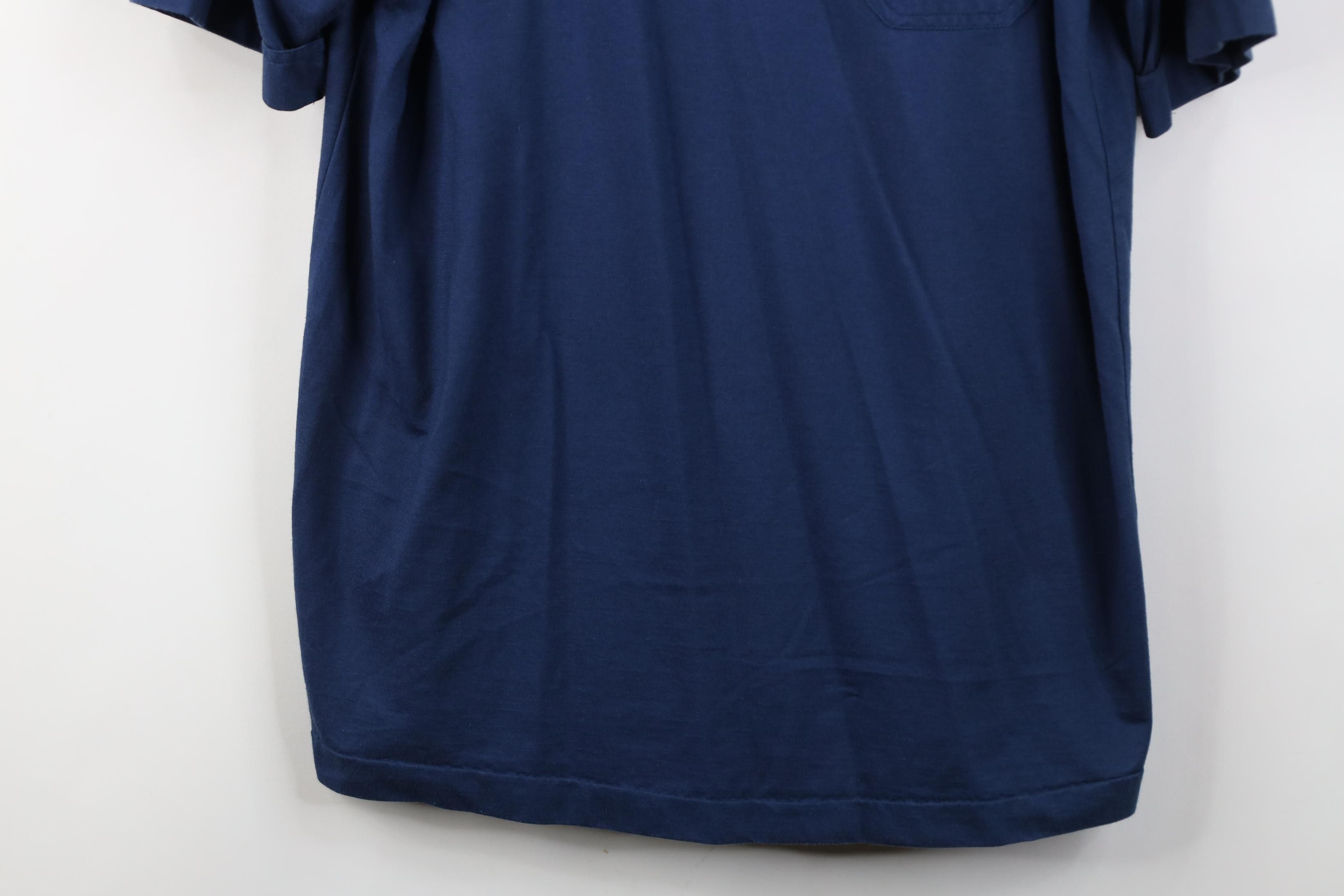 Vintage Vintage 70s Streetwear Knit Collared Golf Polo Shirt Blue Size US L / EU 52-54 / 3 - 3 Thumbnail