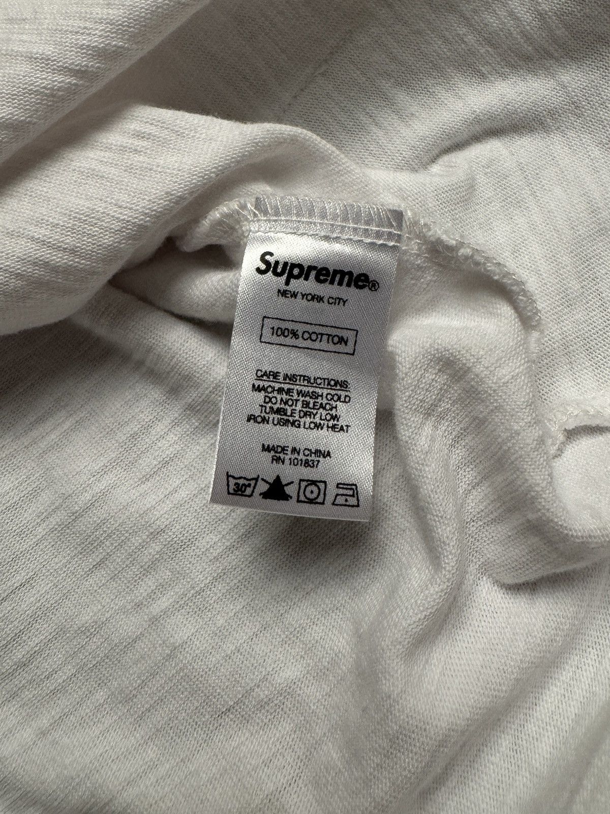 Supreme SUPREME “WARPED” WHITE HOODED LONGSLEEVE Size US XL / EU 56 / 4 - 6 Thumbnail