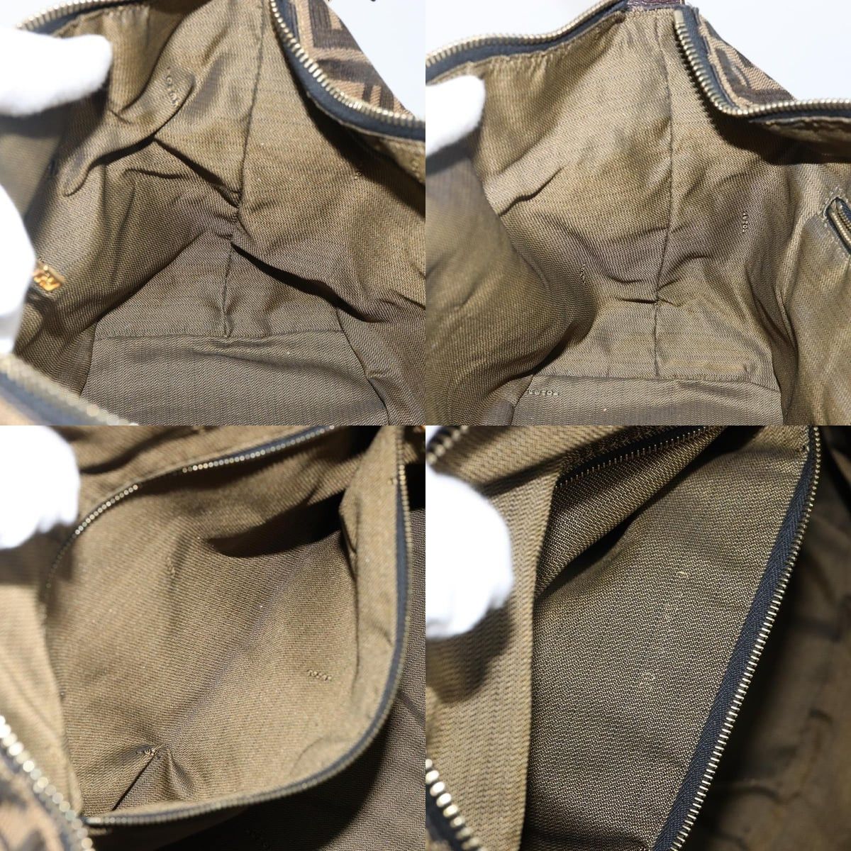 Fendi FENDI Zucca Canvas Hand Bag Black Brown Size ONE SIZE - 12 Thumbnail