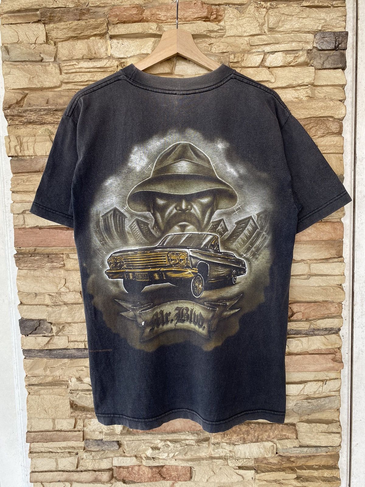 Vintage 1997 Atzlan Mr Blvd Graphics Tees Faded Vintage Size US M / EU 48-50 / 2 - 1 Thumbnail