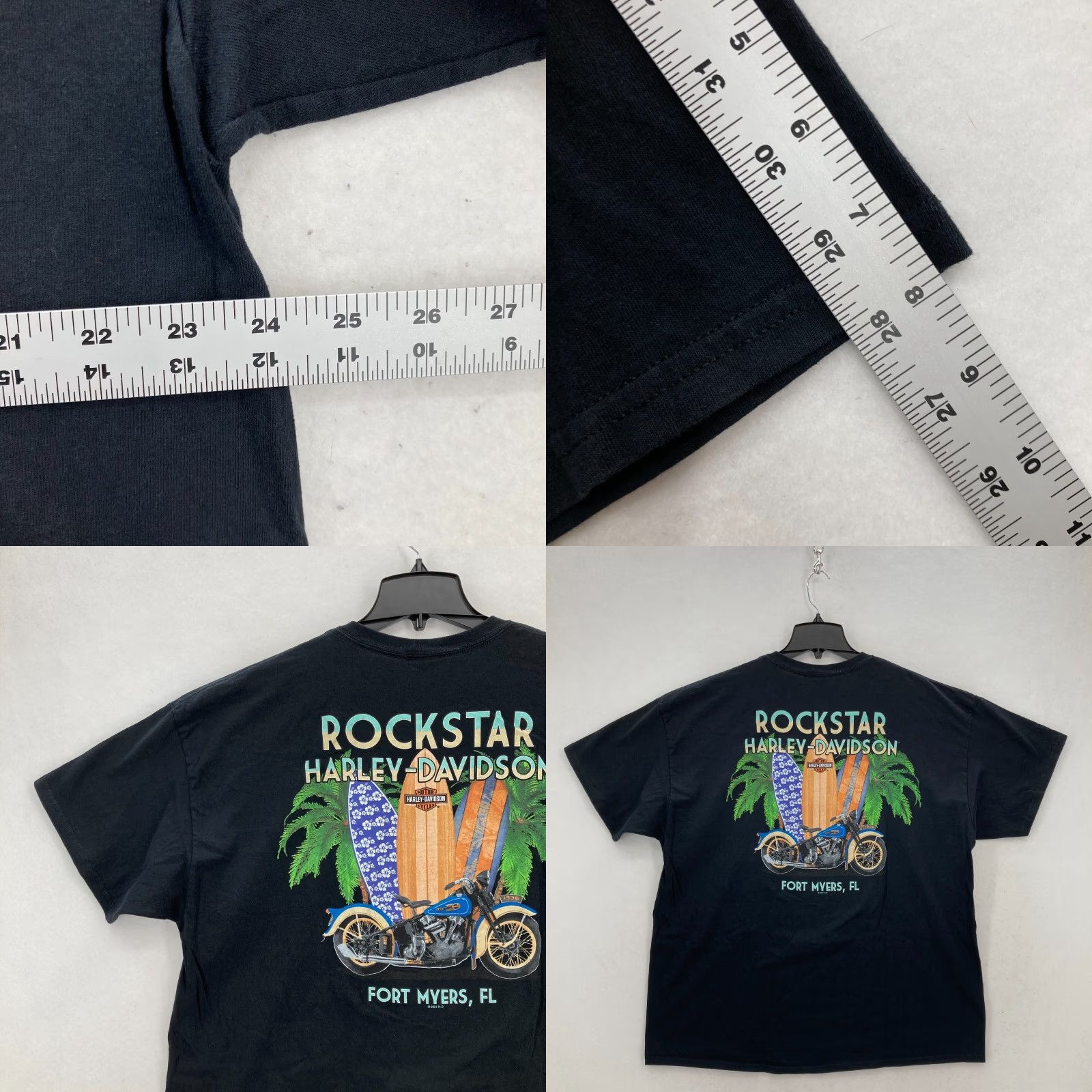 Harley Davidson Harley-Davidson T Shirt Mens 2XL Black Graphic Print Crew Neck Short Sleeve Motorcycle Biker Rockstar Size US XXL / EU 58 / 5 - 8 Thumbnail