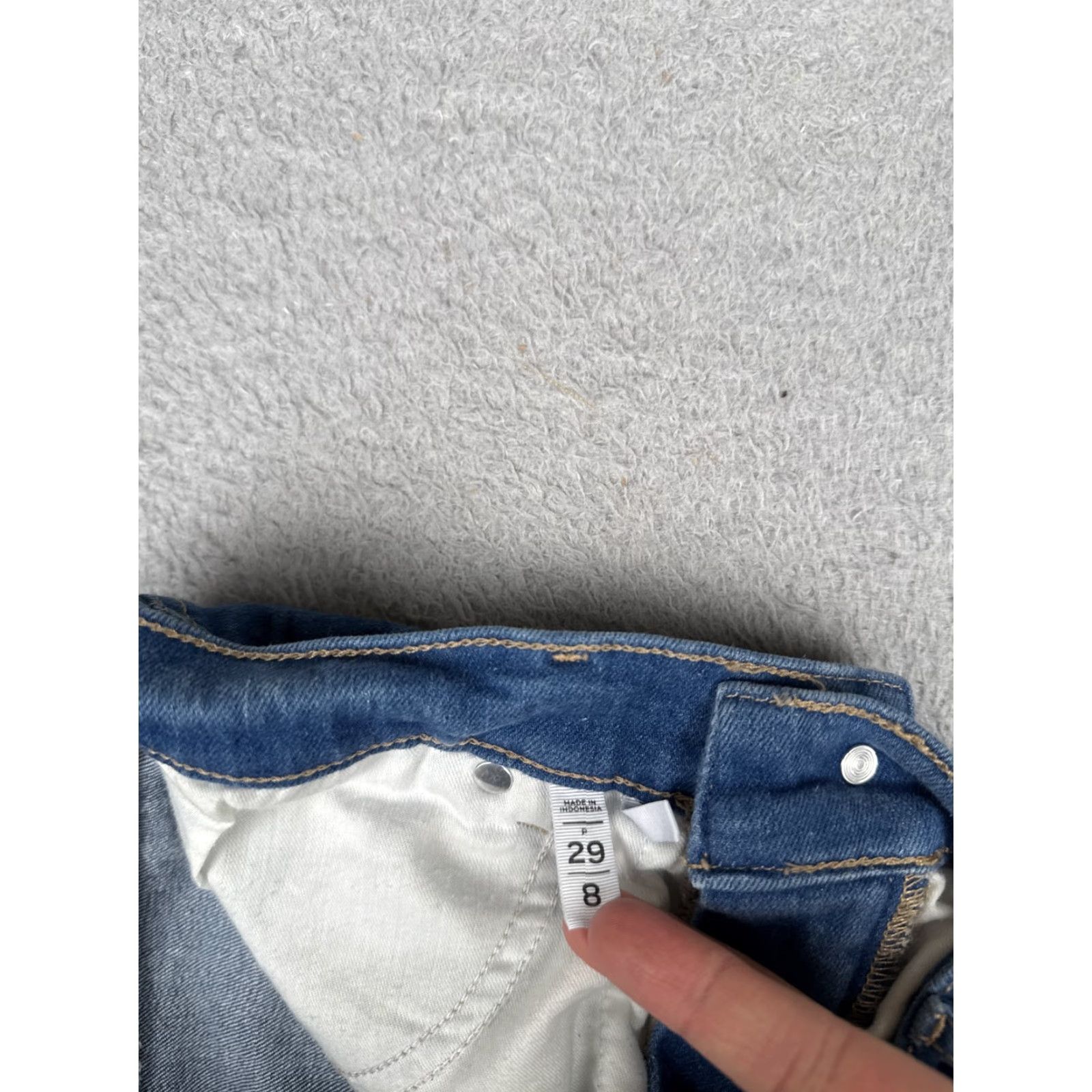 Loft LOFT Slim Crop Jeans Womens 8P Blue Medium Wash High Rise Denim 29x22 Raw Hem Petite Size Size 30" / US 8 / IT 44 - 7 Thumbnail