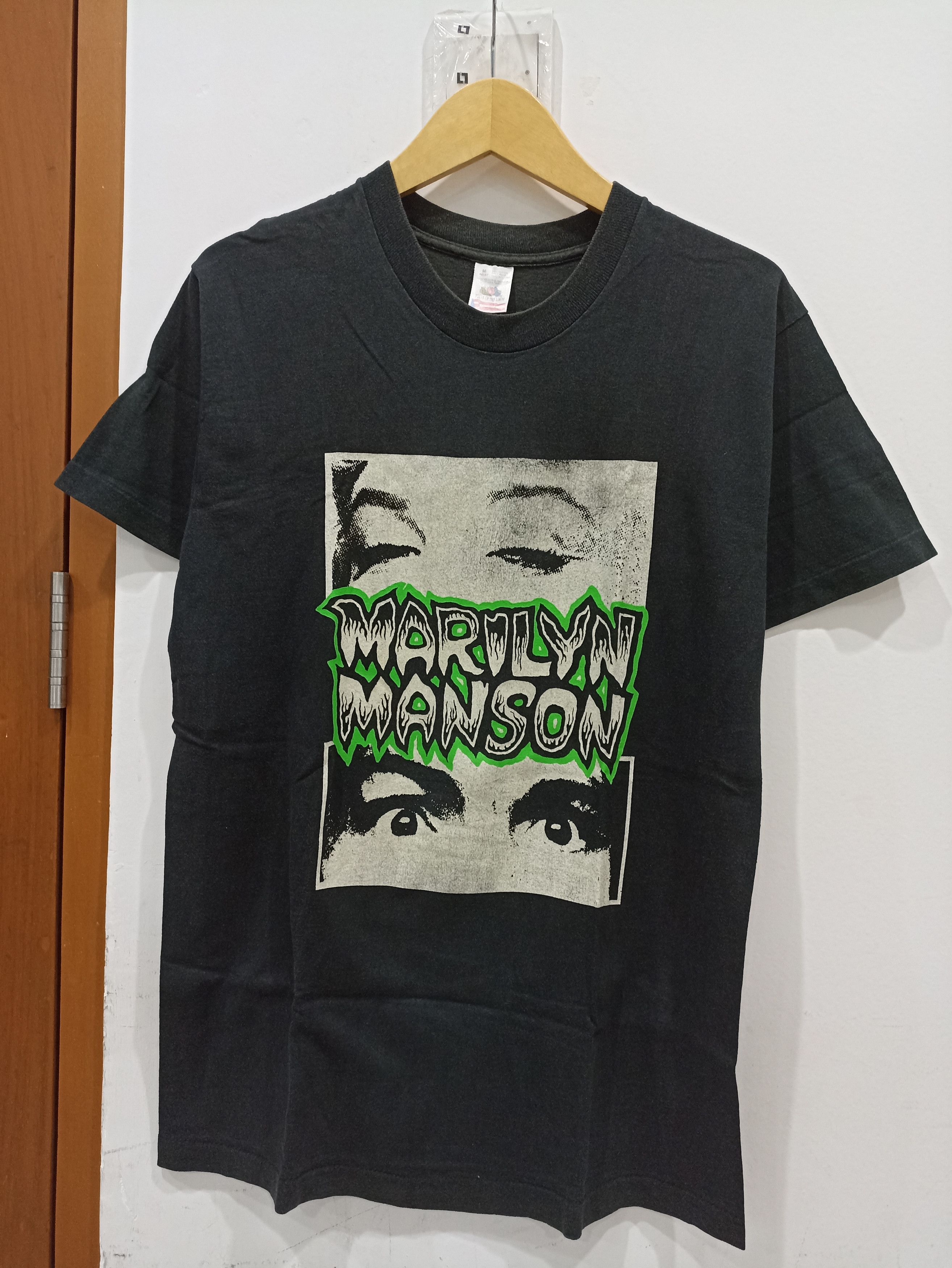 image of Marilyn Manson Charles Manson Vintage in Black, Men's (Size Medium)
