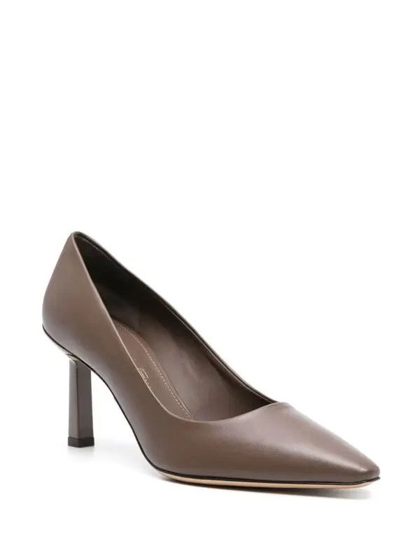 Salvatore Ferragamo o1s1rm0924 Clay Leather Pumps in Brown Size US 7.5 / IT 37.5 - 2 Thumbnail