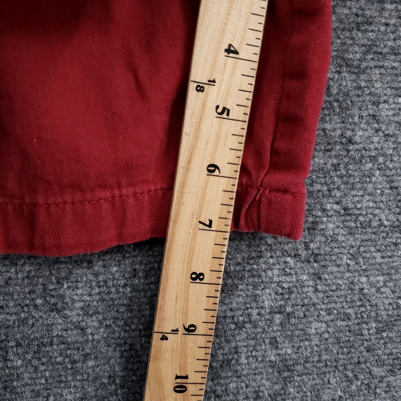 Vintage KINGSIZE Cargo Shorts Mens Big 3XLB Red Flat Front Utility Pocket Drawstring Size US 39 - 7 Thumbnail