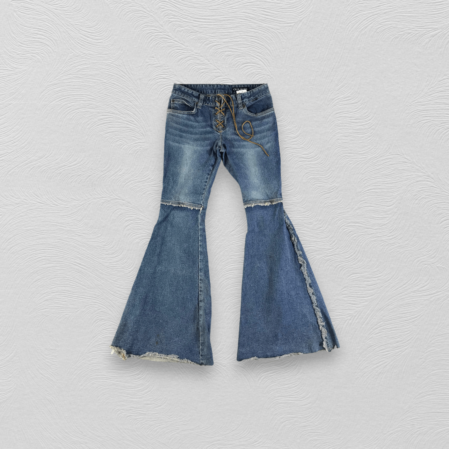 CECIL McBEE rope belt linen bell-bottom