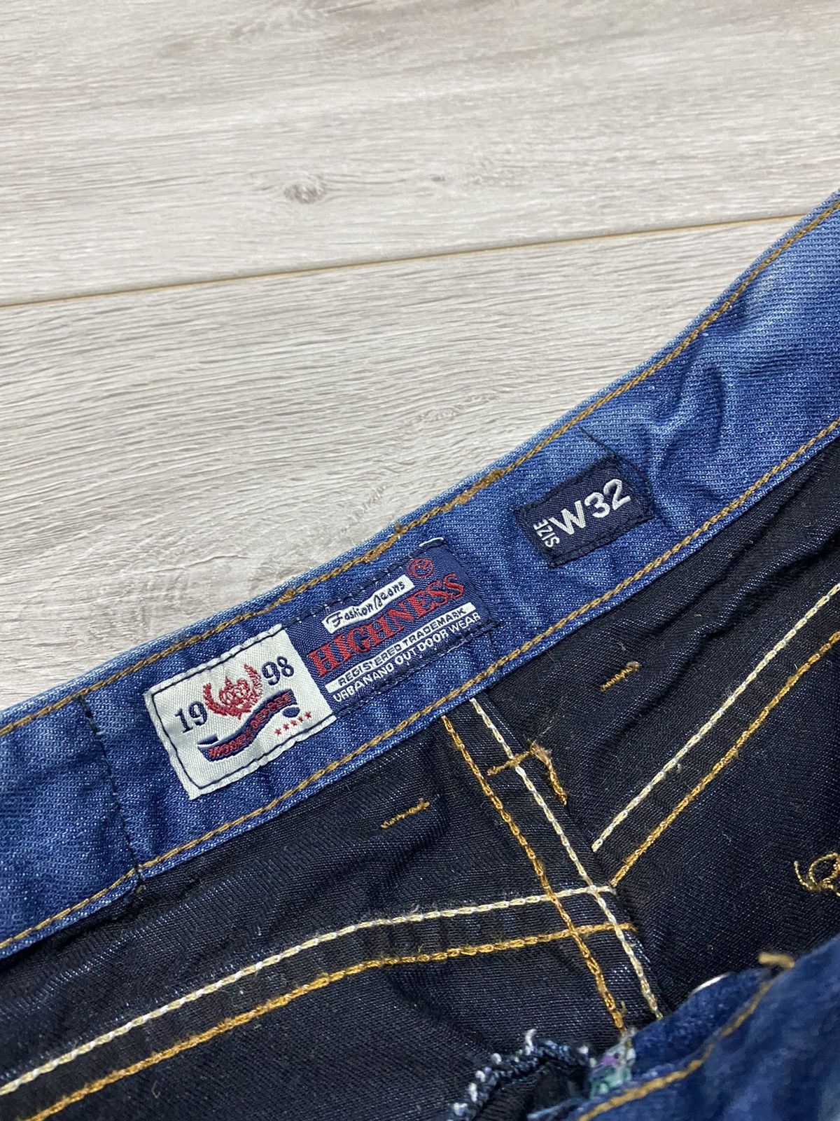 Vintage Jeans dirty Pants patch faded crashed denim y2k distressed Size US 32 / EU 48 - 5 Thumbnail