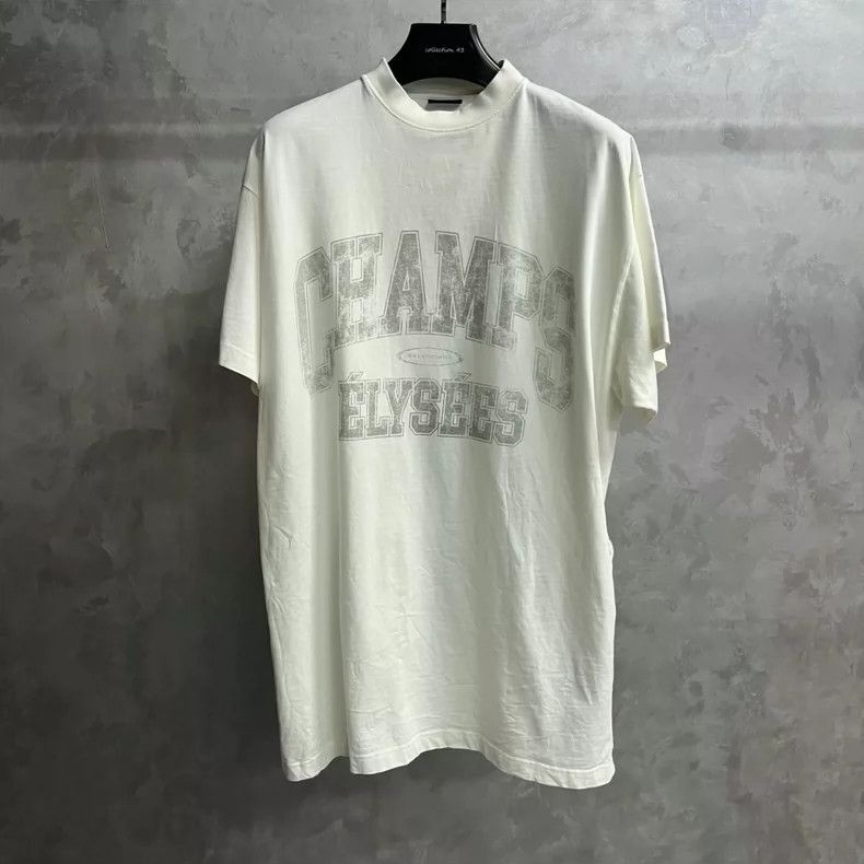 Balenciaga Balenciaga White monogrammed printed crew neck Size US S / EU 44-46 / 1 - 1 Thumbnail