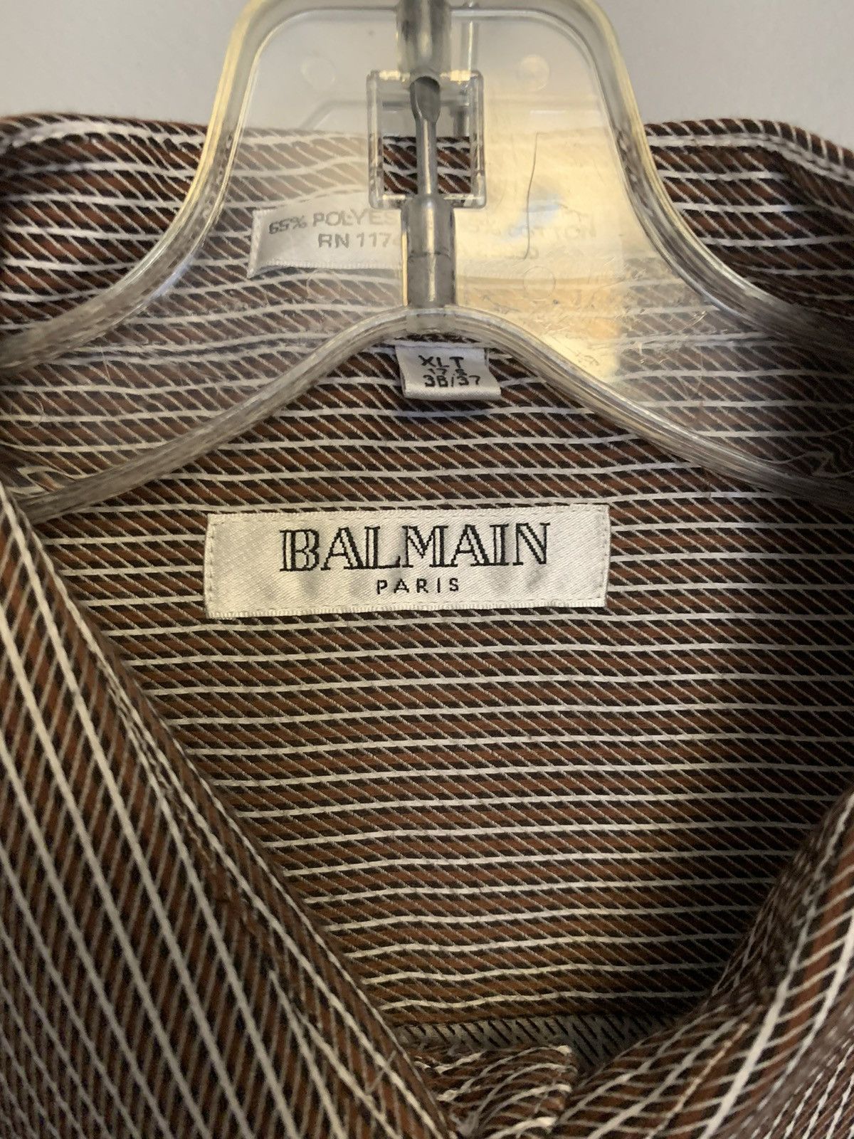 Balmain Vintage Balmain oversized longsleeve striped button up Size US XL / EU 56 / 4 - 3 Thumbnail