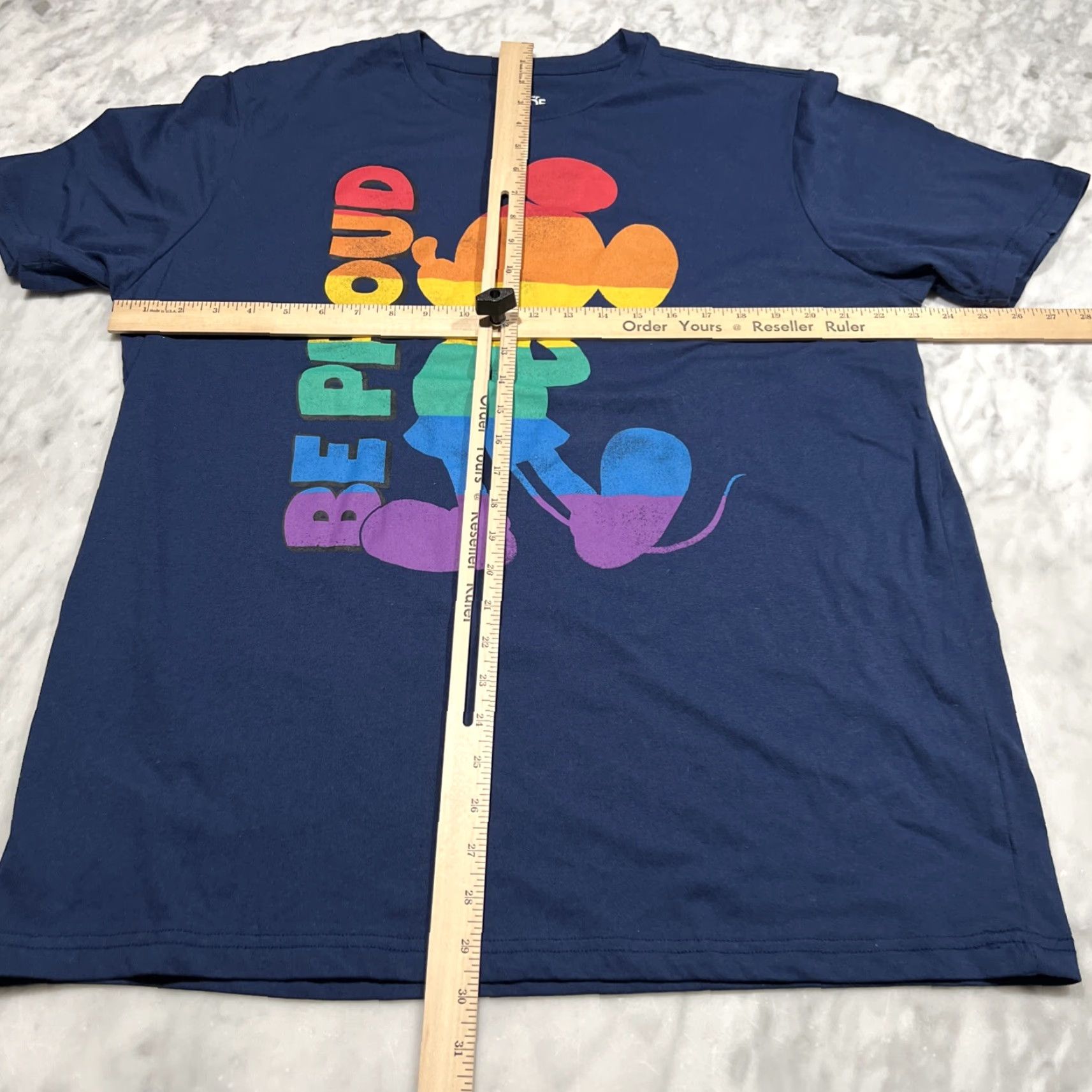Disney Disney Pride Shirt Mens XL 46/48 Mickey Mouse Be Proud Rainbow Pride Tee Shirt Mens XL Multicolor Disney Pride Collection Rainbow 90s Theme Mens Size US XL / EU 56 / 4 - 5 Thumbnail