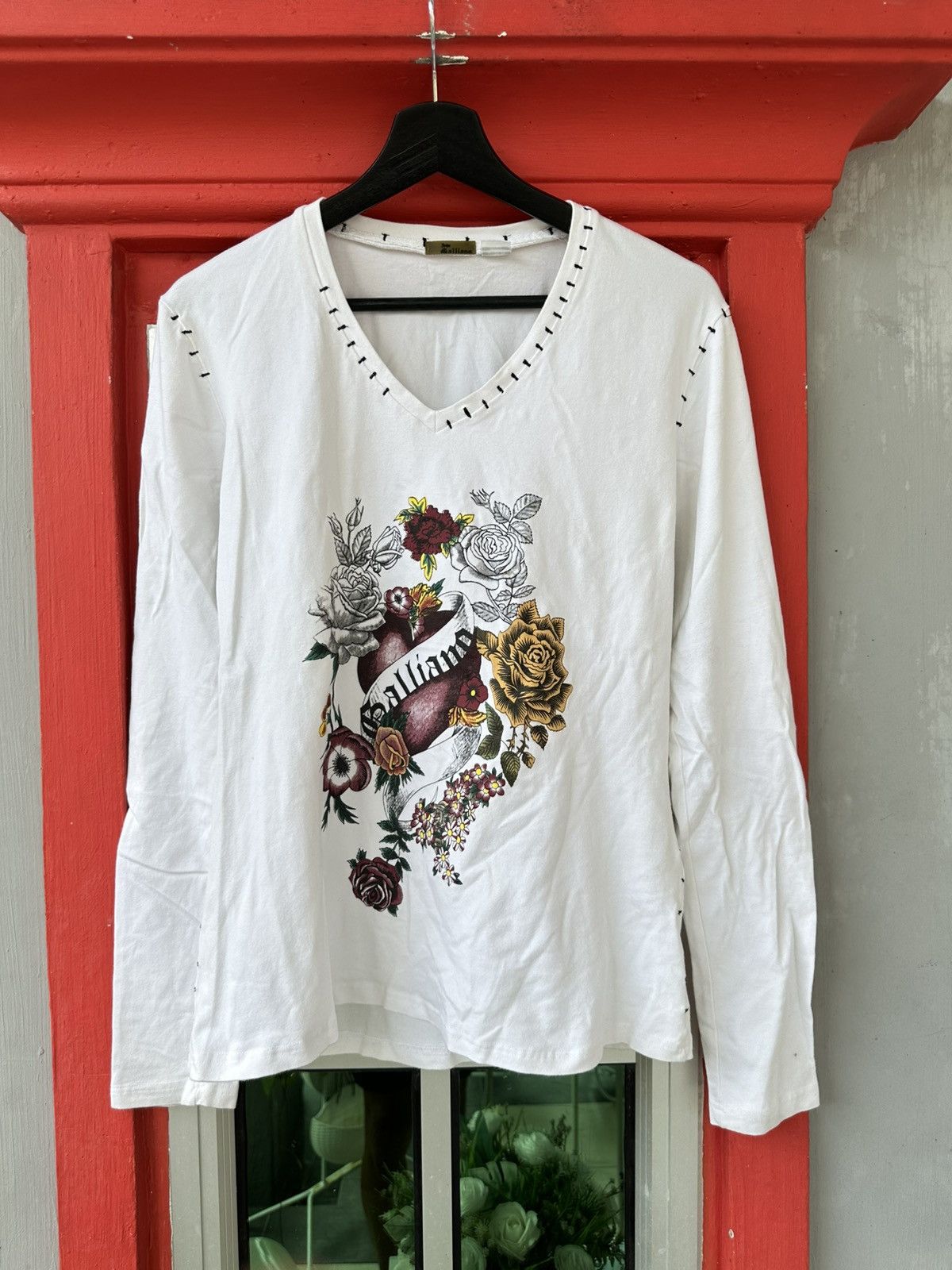 John Galliano John Galliano Flower LS Tee Size XL / US 12-14 / IT 48-50 - 1 Thumbnail