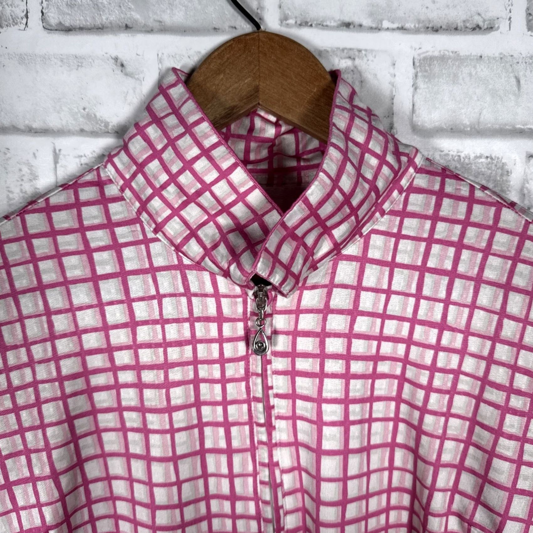 Pinko San Soleil golf Pullover Pink Polyester Half Zip Womens Size M Size M / US 6-8 / IT 42-44 - 2 Thumbnail