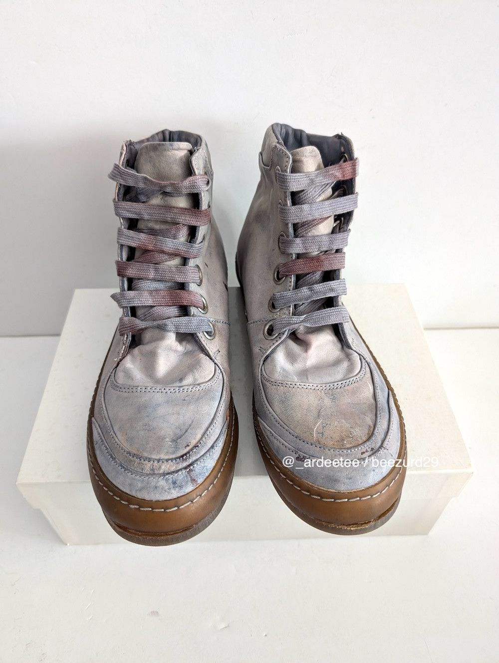 A1923 *NEW* INDIGO OIL CAVALLO HIGH SNEAKERS Size US 8 / IT 38 - 6 Thumbnail