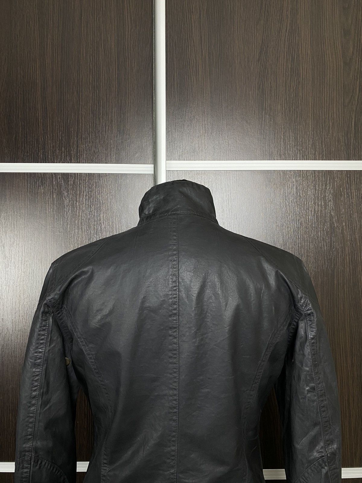 Belstaff Belstaff Gold Rubberized Y2K Belt Biker Jacket Size M / US 6-8 / IT 42-44 - 10 Thumbnail