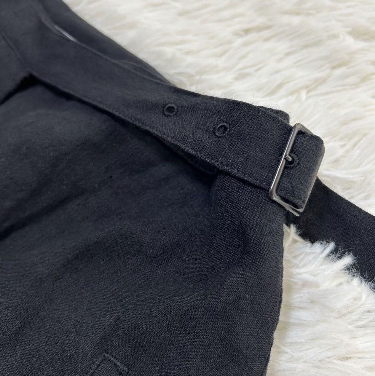 Yohji Yamamoto Yohji Yamamoto Femme Linen Asymmetrical Zip Flare Wrap Skirt Size 29" - 10 Thumbnail