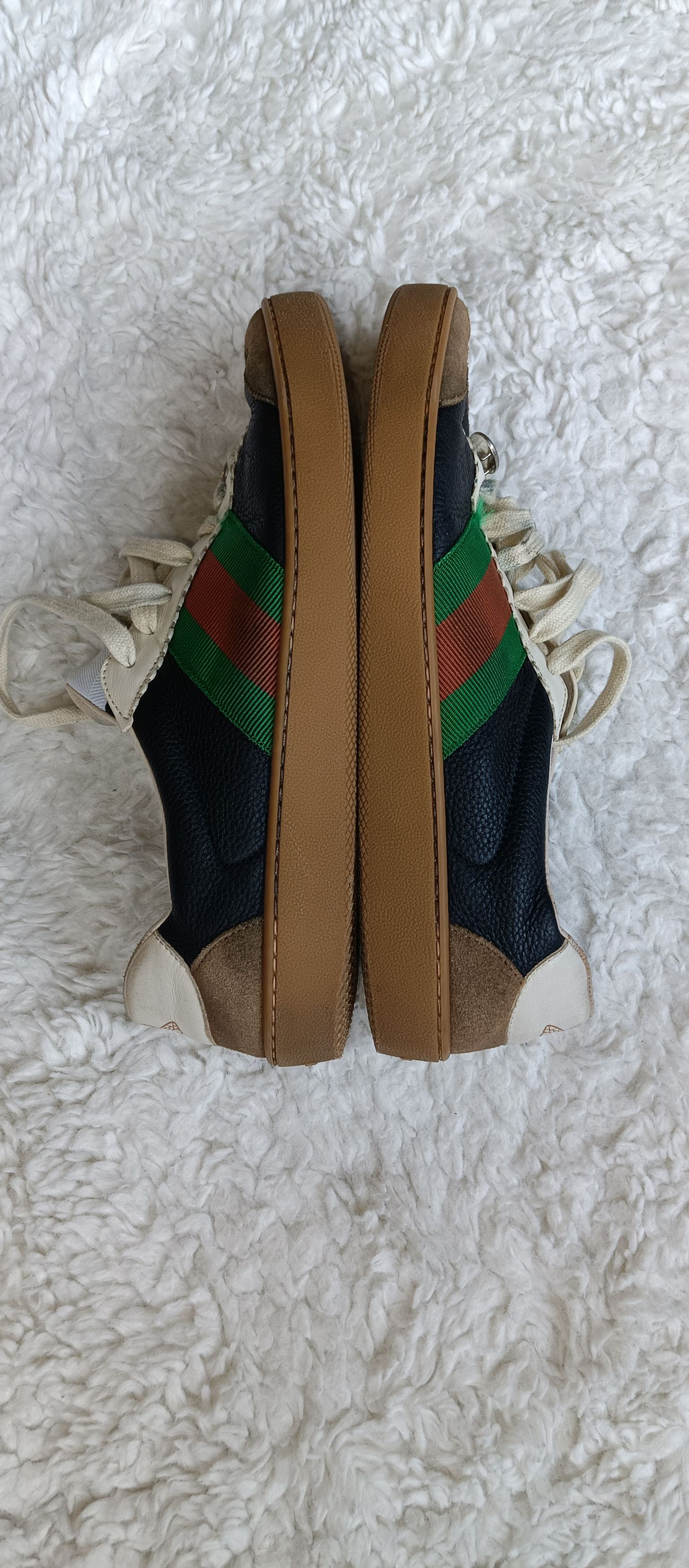 Gucci Gucci Web G74 GG Monogram Sneaker Black Leather 7.5 US/41EUR Size US 7.5 / EU 40-41 - 7 Thumbnail
