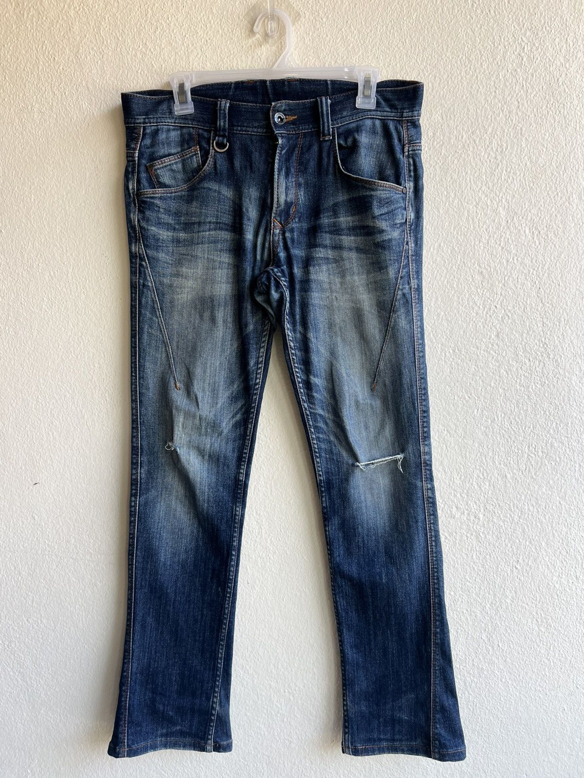 Nicole Club Distressed Mud Stretch Denim Nicole Hideaways Bootcut Jeans Size US 31 - 2 Thumbnail