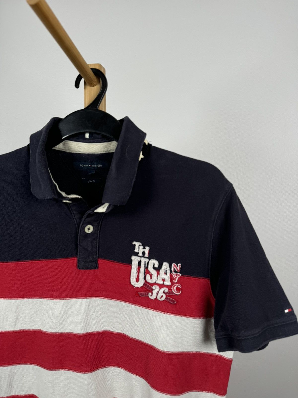 Designer × Tommy Hilfiger Tommy Hilfiger sailing USA t-shirt polo shirt slim fit XL Size US XL / EU 56 / 4 - 4 Thumbnail
