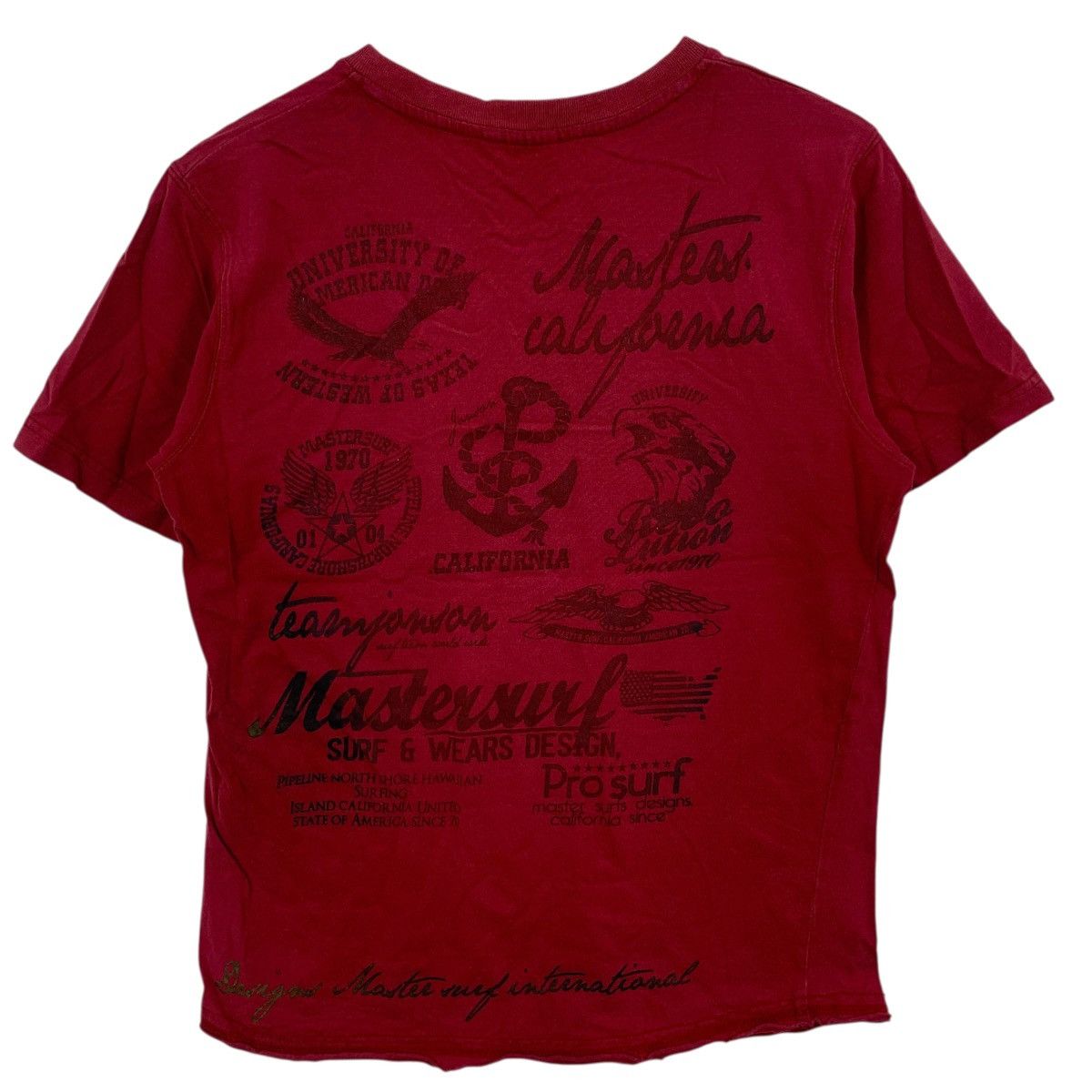 Other MASTERSURF SURF & WEARS Design Red V-Neck Tee Shirt Top Size US M / EU 48-50 / 2 - 8 Thumbnail