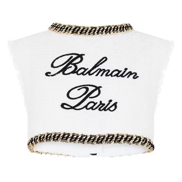 Balmain o1g2r1mq0924 Crop Top in Multicolor Size M / US 6-8 / IT 42-44 - 1 Thumbnail