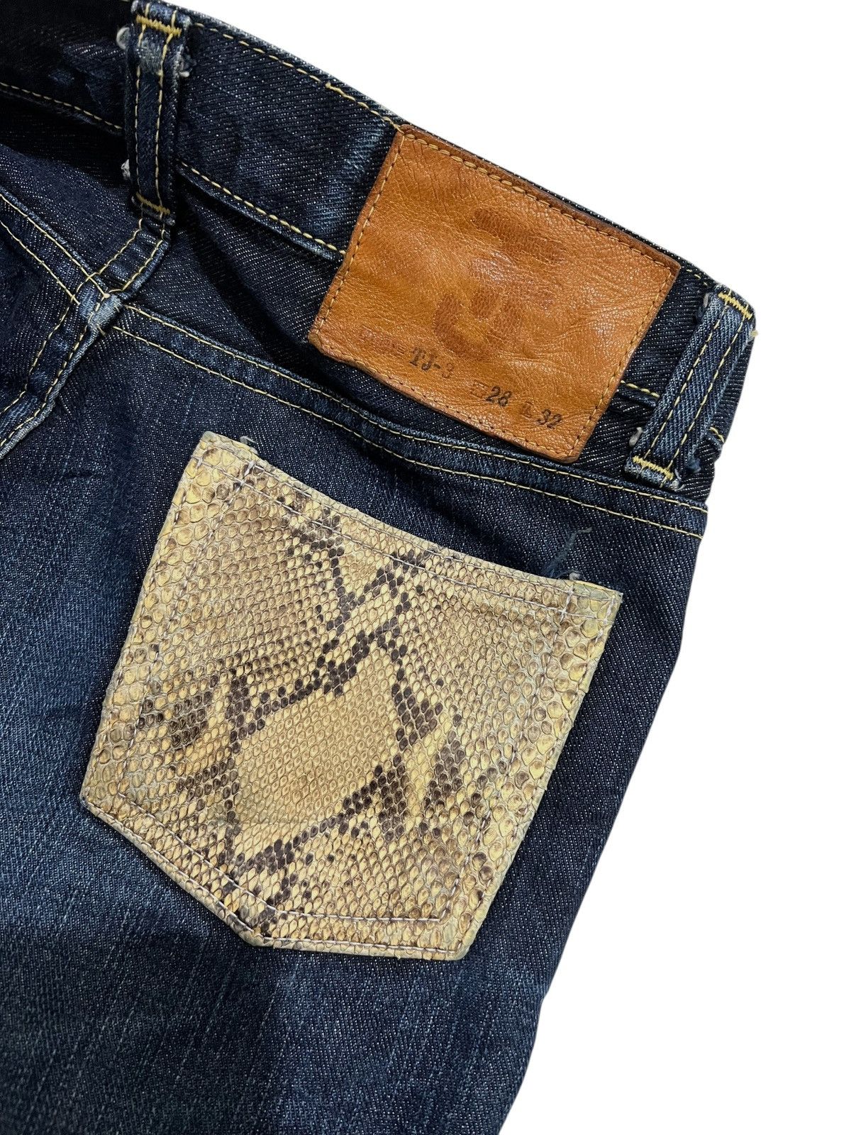 If Six Was Nine Vintage Tokyo Jeans Flared Snake pocket Talon Zip Size US 28 / EU 44 - 10 Thumbnail