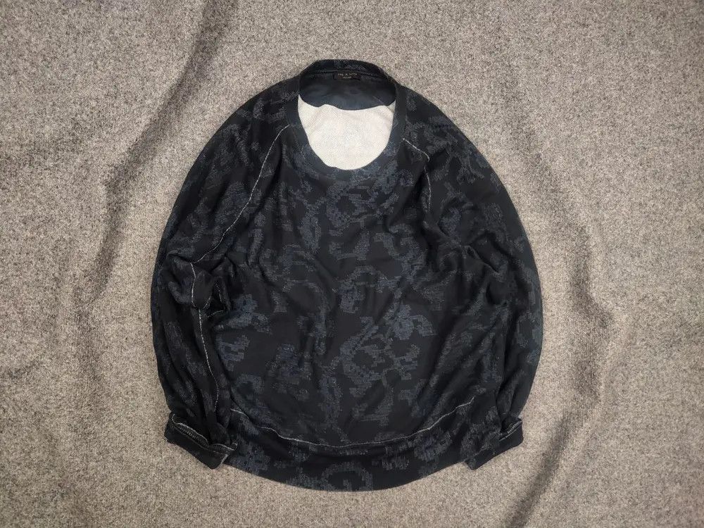 Rag & Bone Rag & Bone Design Dark Blue Pattern Oversized Sweatshirt Size L / US 10 / IT 46 - 1 Thumbnail