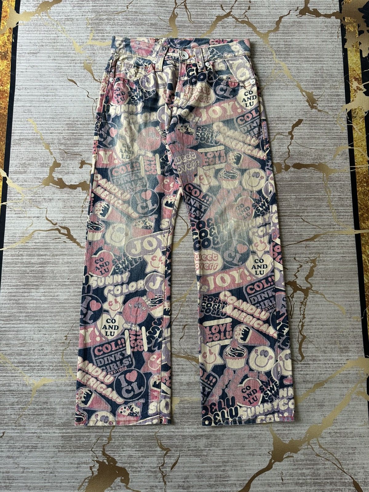 Hysteric Glamour Japanese Brand Co&Lu Fullprint Design Hysteric Style Denim Size US 28 / EU 44 - 2 Thumbnail