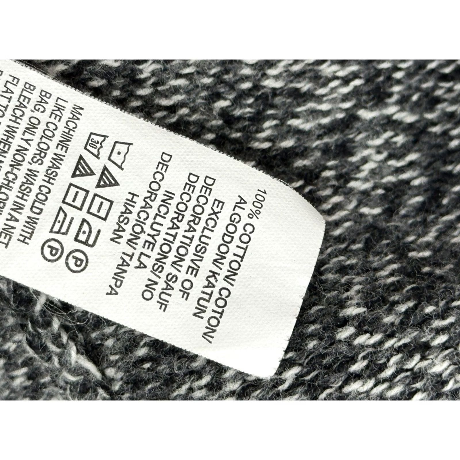 Lucky Brand Lucky Brand Mens M Full Zip Sweater Jacket / Leather? No, Cotton / Black Gray White / Full Zip / Motorcycle Theme Size US M / EU 48-50 / 2 - 5 Thumbnail