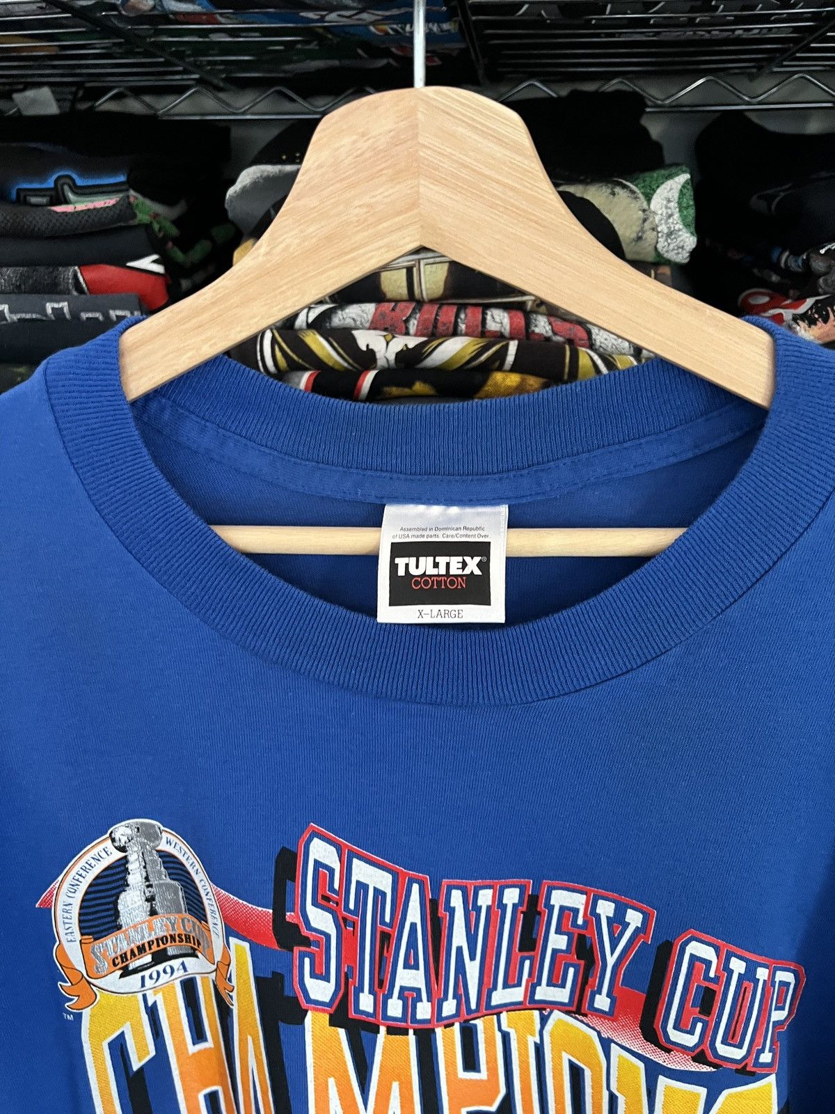 NHL 1994 New York Rangers Stanley Cup Champions Hockey Tee Size US XL / EU 56 / 4 - 4 Thumbnail