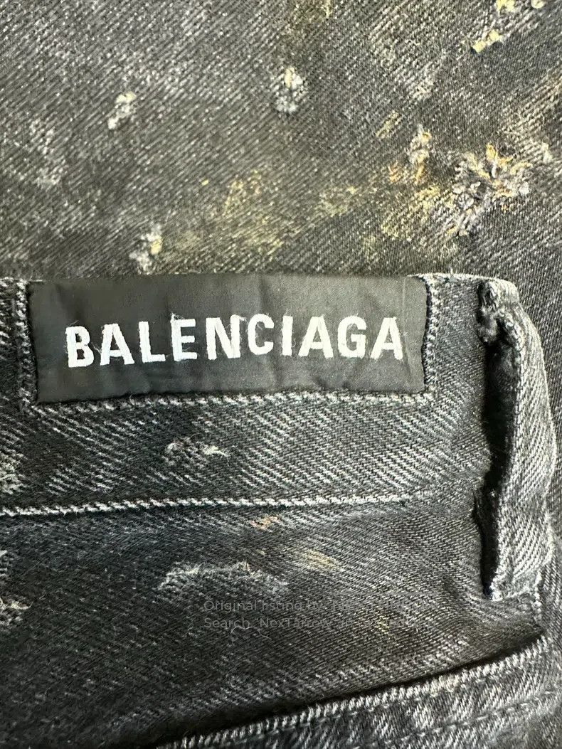 Other Balenciaga Size XS Solid Color Hole Denim Pants Size US 27 - 3 Thumbnail