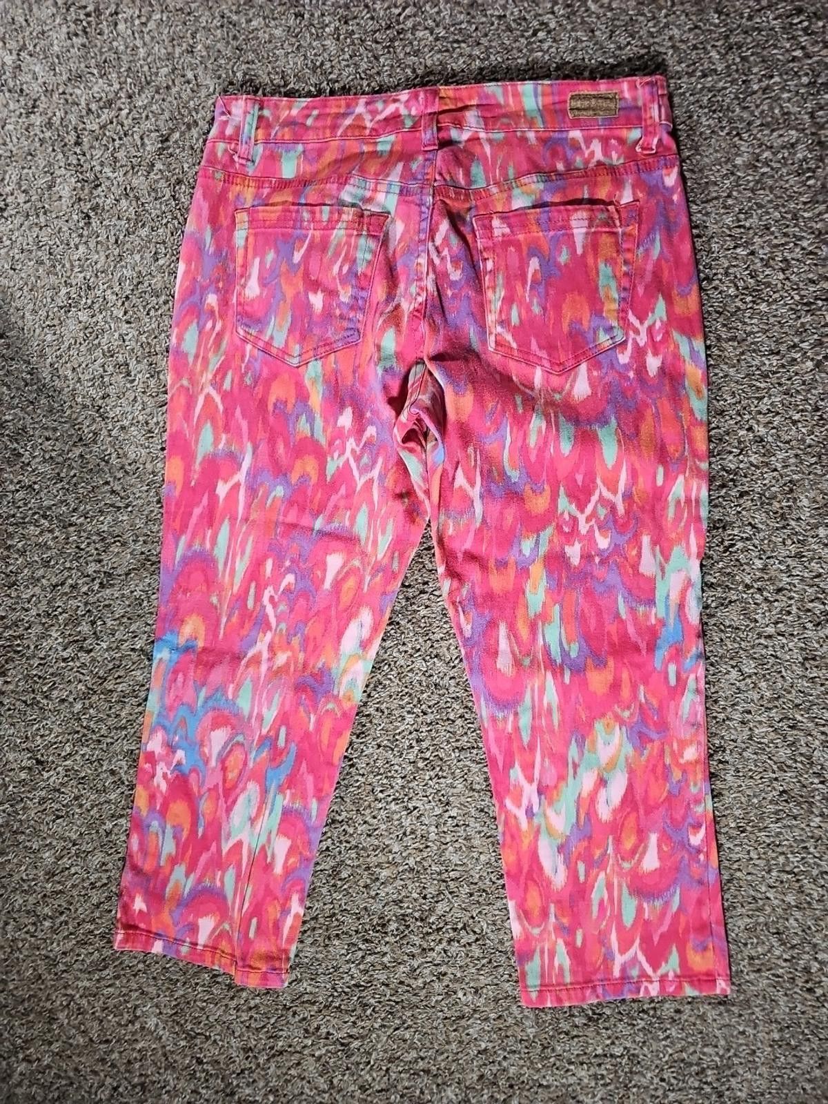 Other Bandolino Sz 8 Bright Tie Dye Pants Size 30" / US 8 / IT 44 - 6 Thumbnail