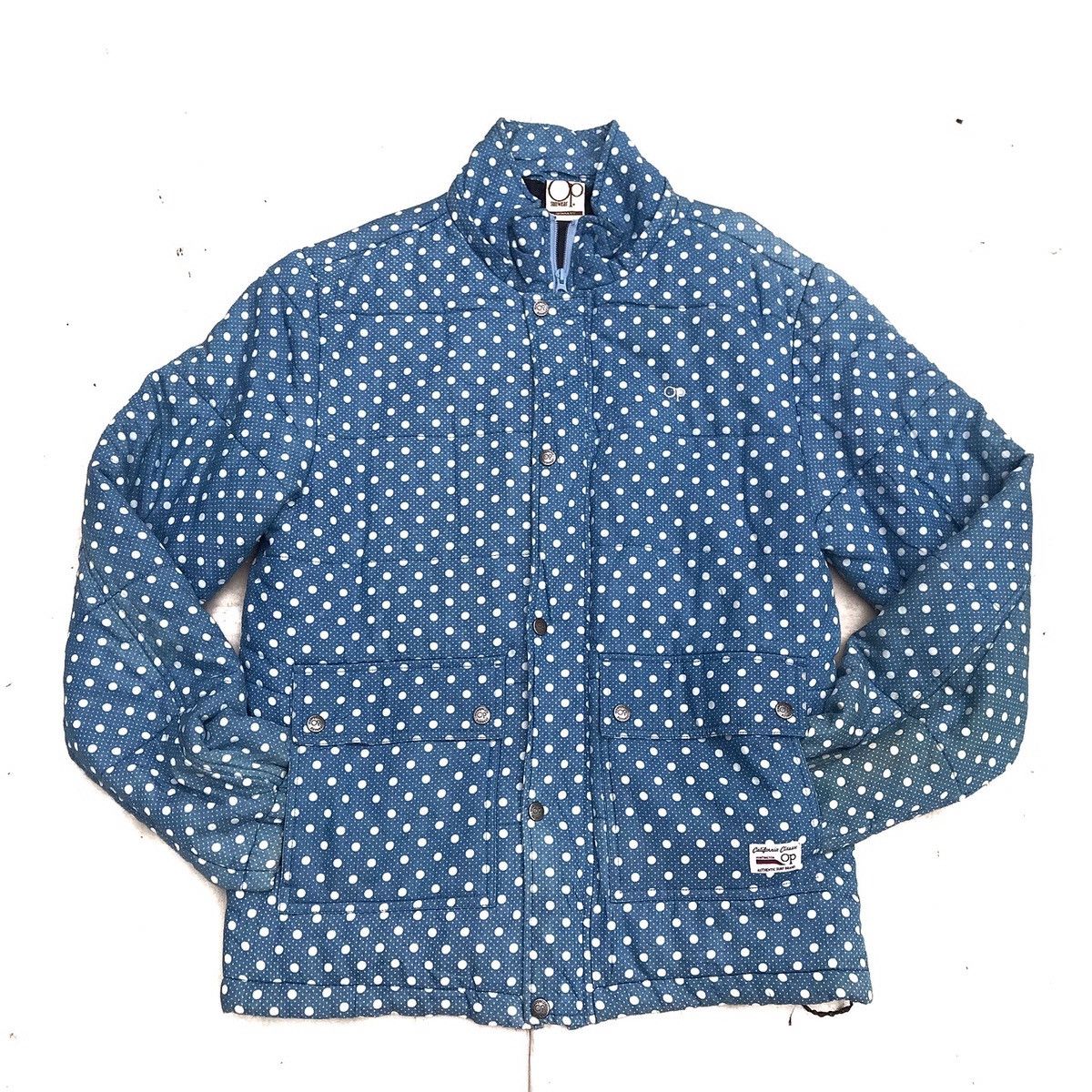 Ocean Pacific × Vintage Vintage Op Ocean Pacific Puffer bulang down Jacket Polkadots Size US L / EU 52-54 / 3 - 1 Thumbnail