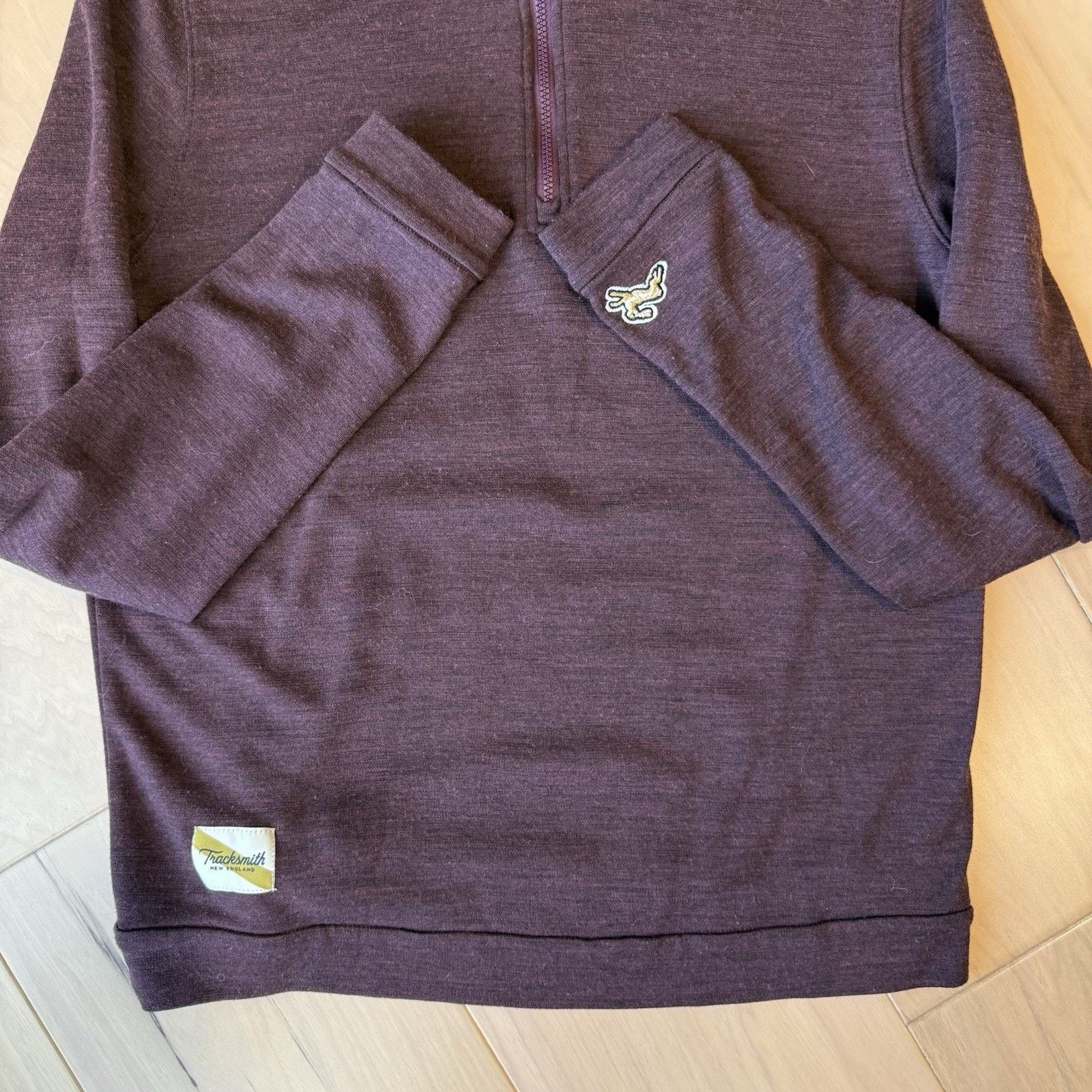 Tracksmith New England Tracksmith Merino Wool 1/4 Zip Pullover Women's M Maroon Size M / US 6-8 / IT 42-44 - 5 Thumbnail