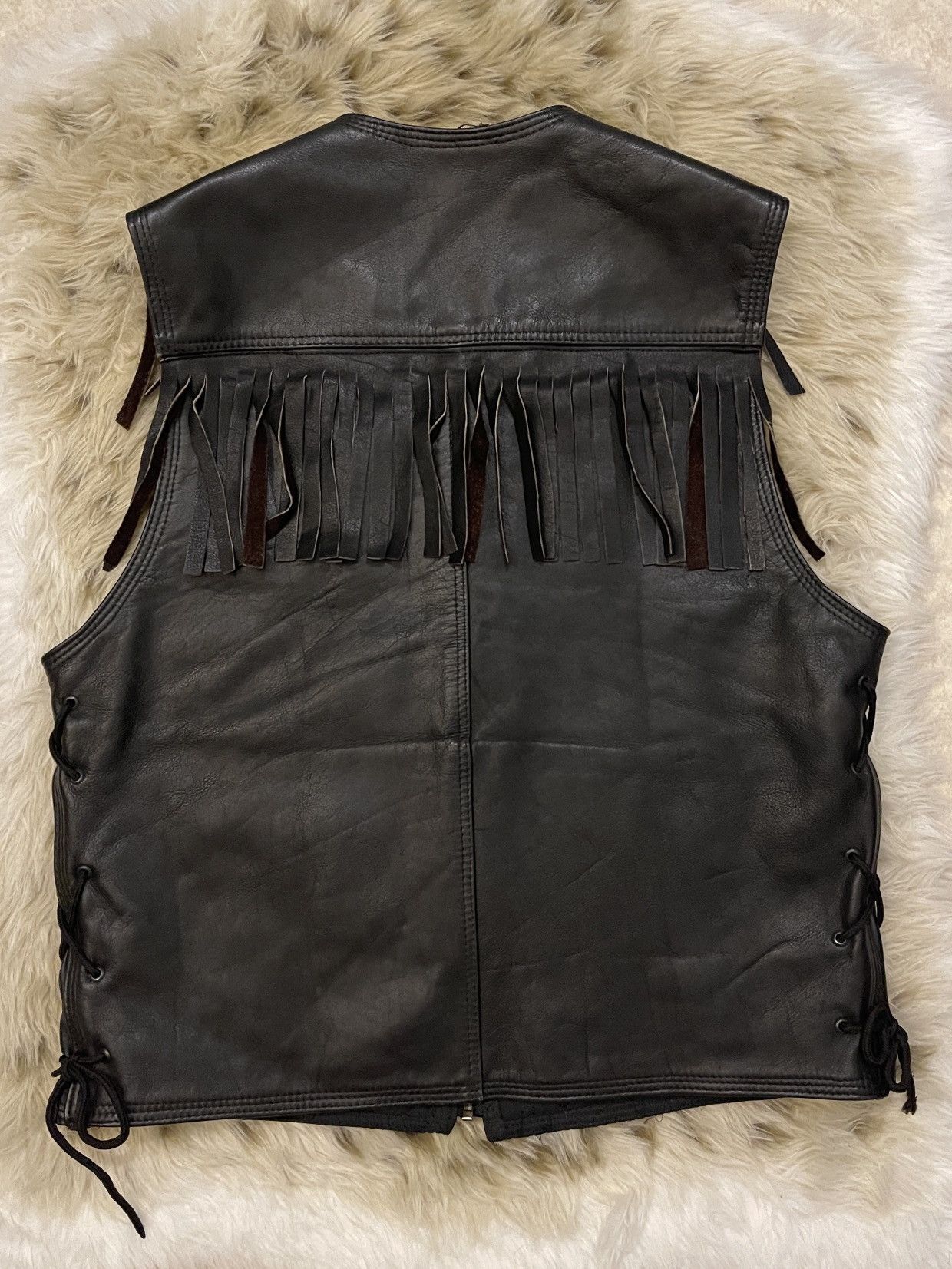 Harley Davidson Harley Davidson real lamb Leather vest Size US S / EU 44-46 / 1 - 3 Thumbnail
