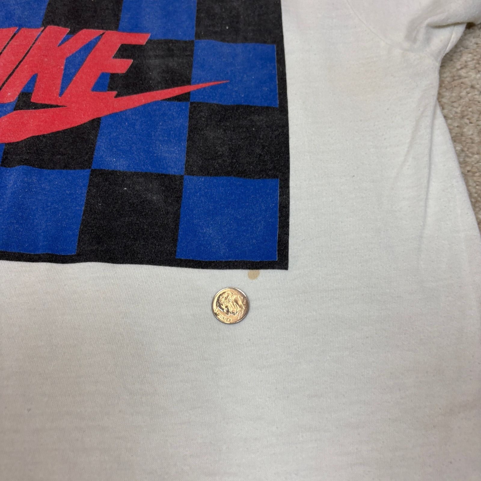 Nike VTG 80s Nike John McEnroe Checker Logo Tennis T Shirt L Size US L / EU 52-54 / 3 - 10 Thumbnail