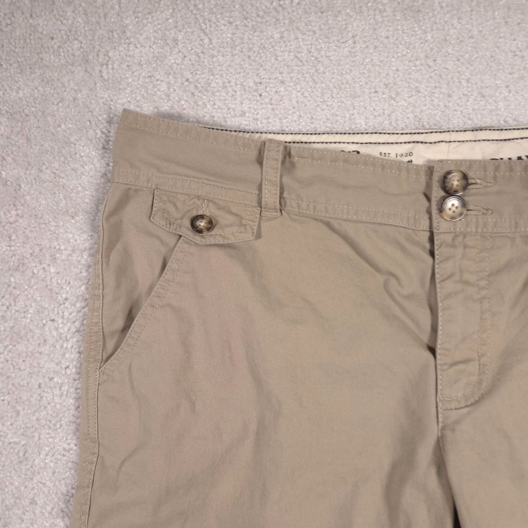 Eddie Bauer Eddie Bauer Pants Womens 14 Beige Shaw Twill Capri Straight Leg Stretch Chino Size 36" / US 14 / IT 50 - 4 Thumbnail