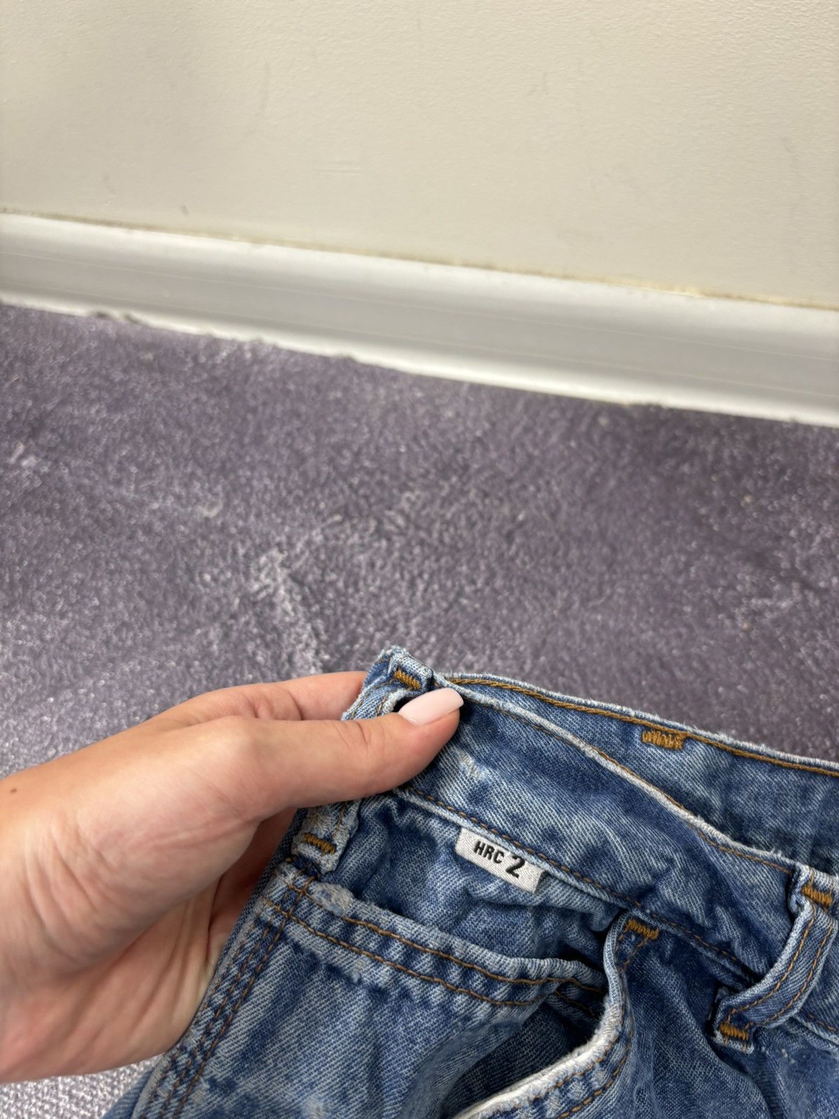 Carhartt Vintage Carhartt Flame Resistant Work Blue Denim Baggy Jeans Size US 33 - 13 Thumbnail