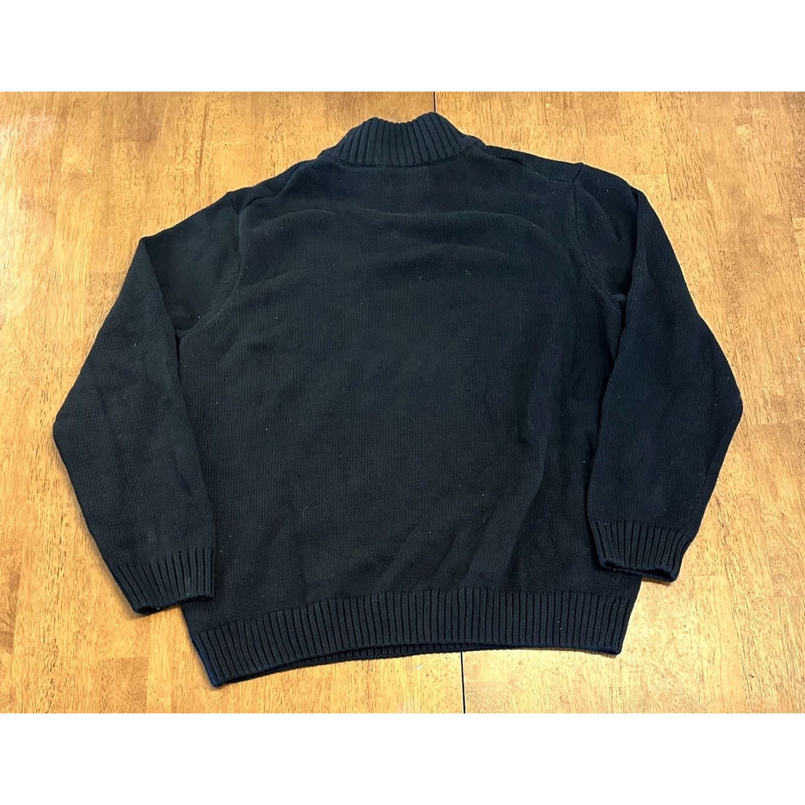 Chaps VINTAGE Chaps Ralph Lauren Deer Skull 1/4 Zip Knit Sweater XL Mens Black Cotton Pullover Size US XL / EU 56 / 4 - 2 Thumbnail