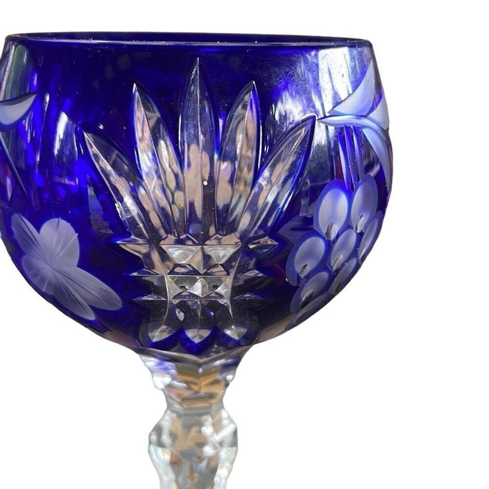 La Martina AJKA Martista wine cobalt blue 8 1/4 tall wine glass Size ONE SIZE - 3 Thumbnail