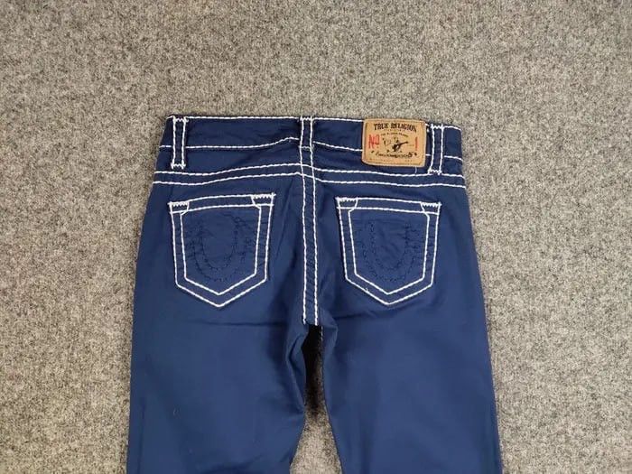 True Religion True Religion Brooklyn Blue Denim Slim Jeans Made in USA Size 28" / US 6 / IT 42 - 8 Thumbnail