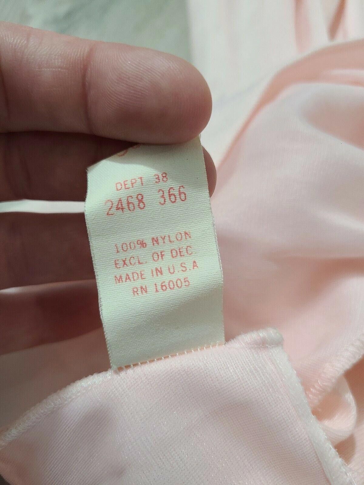 Sears Vintage Nightgown Sears Size 36 Medium Chemise Long v neck Size ONE SIZE - 4 Thumbnail