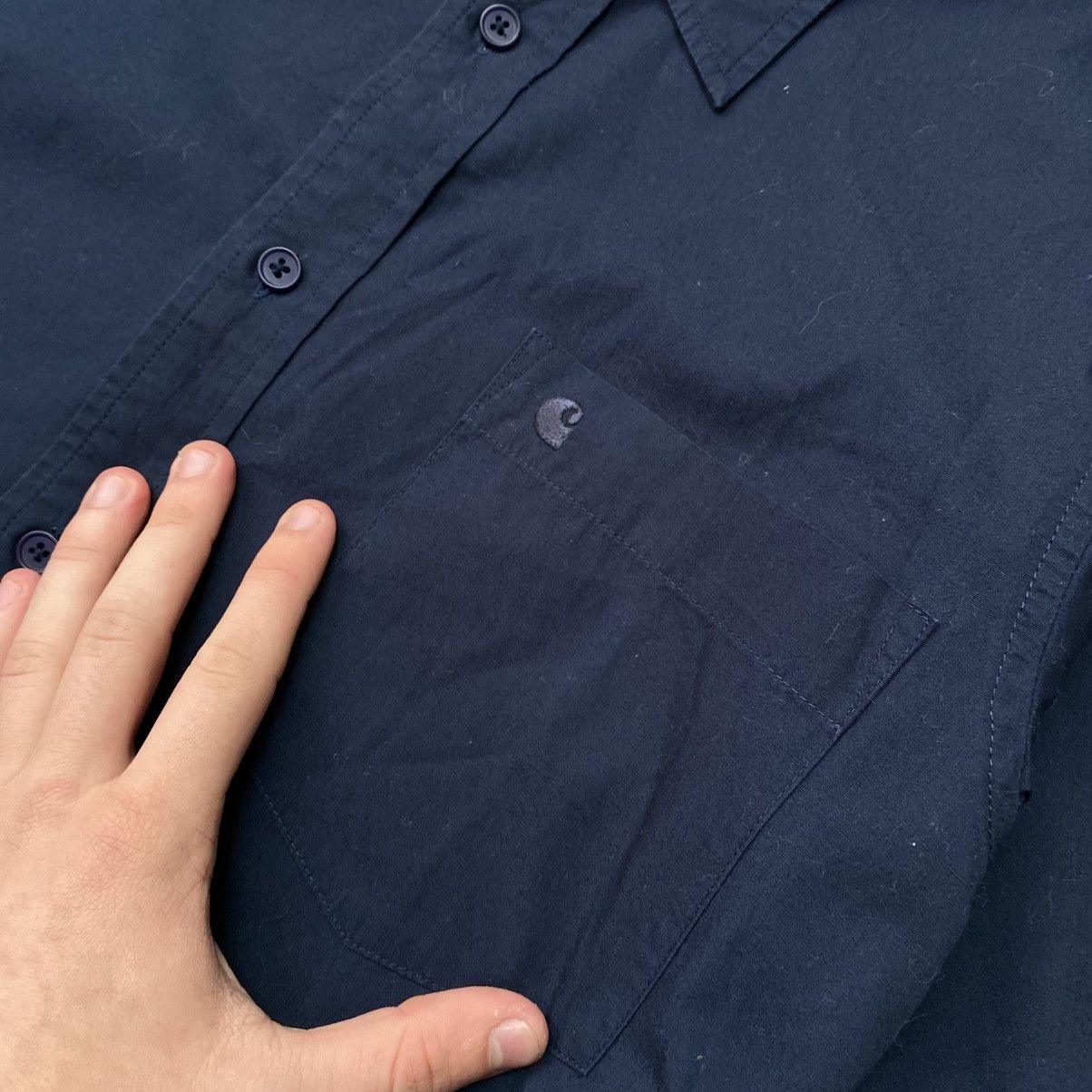 Carhartt Vintage Carhartt Wip Small logo button y2k opium shirt Size US M / EU 48-50 / 2 - 3 Thumbnail
