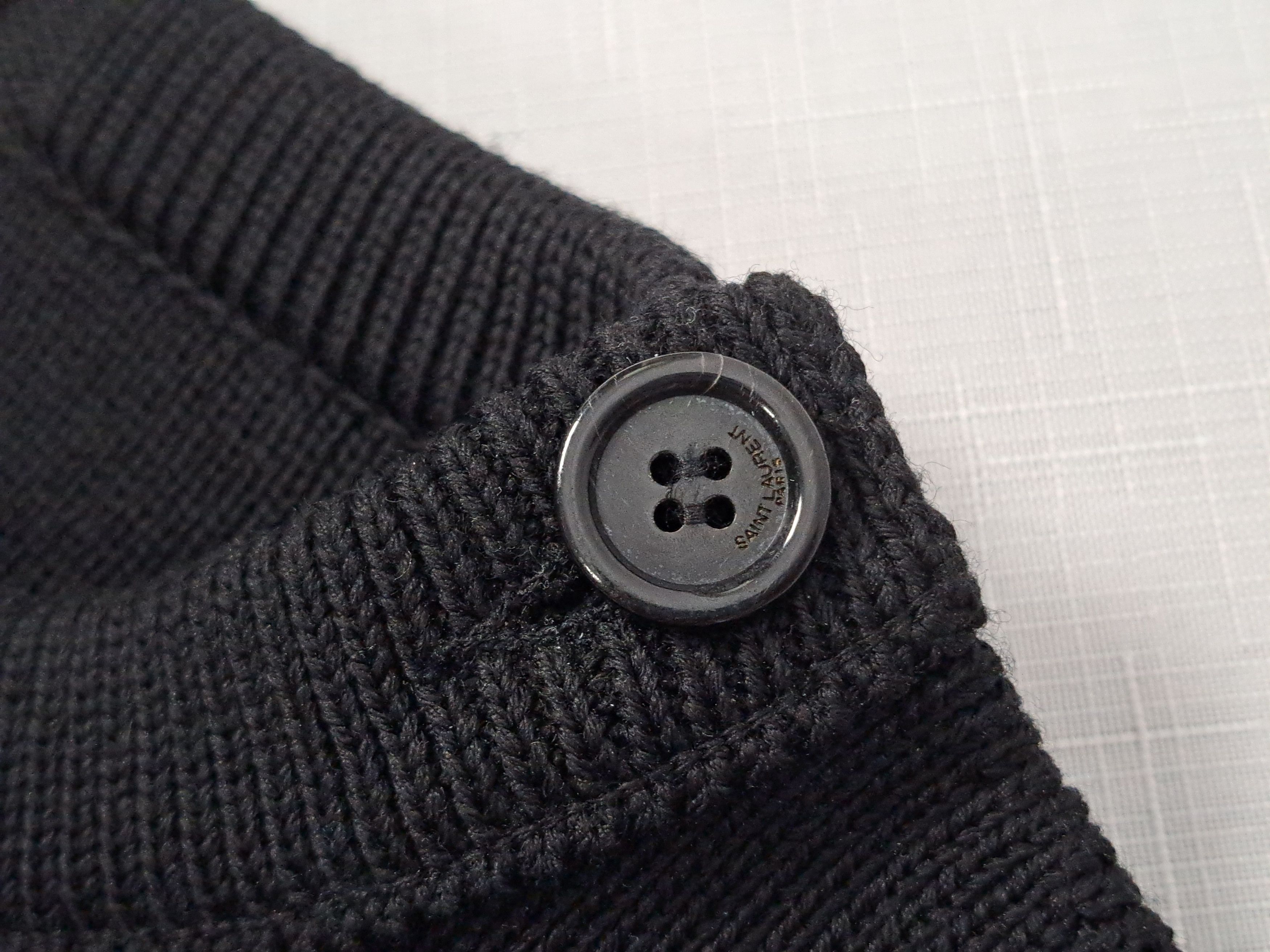 Saint Laurent Paris SAINT LAURENT Paris wool/cotton striped sweater. Size L / US 10 / IT 46 - 13 Thumbnail