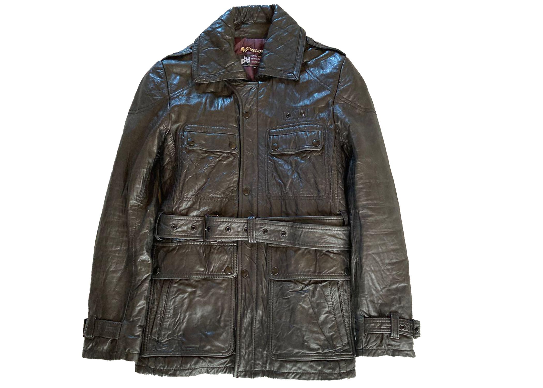 image of Real Sheepskin Phenomenon Rider Vamp Jacket in Black, Men's (Size Medium)