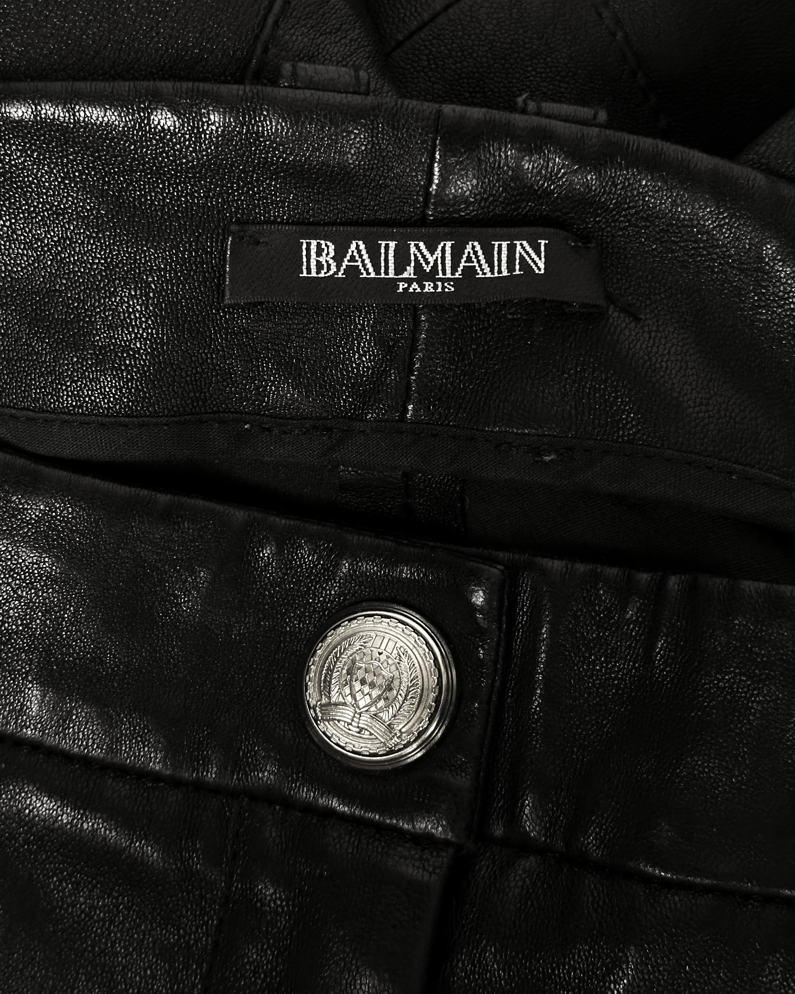 Balmain Balmain Christophe Decarnin Leather Biker Pants Size US 28 / EU 44 - 6 Thumbnail