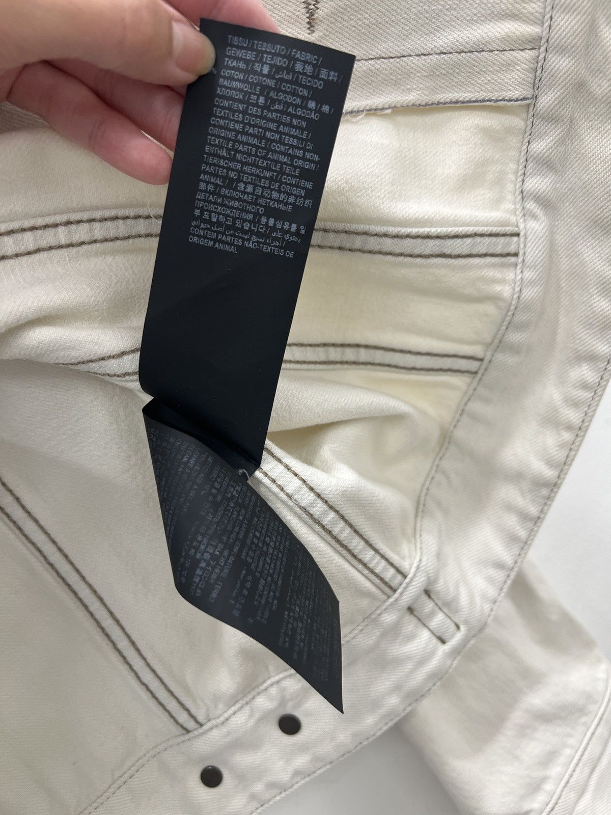 Saint Laurent Paris Saint Laurent Paris Beige Denim Jacket Size M / US 6-8 / IT 42-44 - 10 Thumbnail