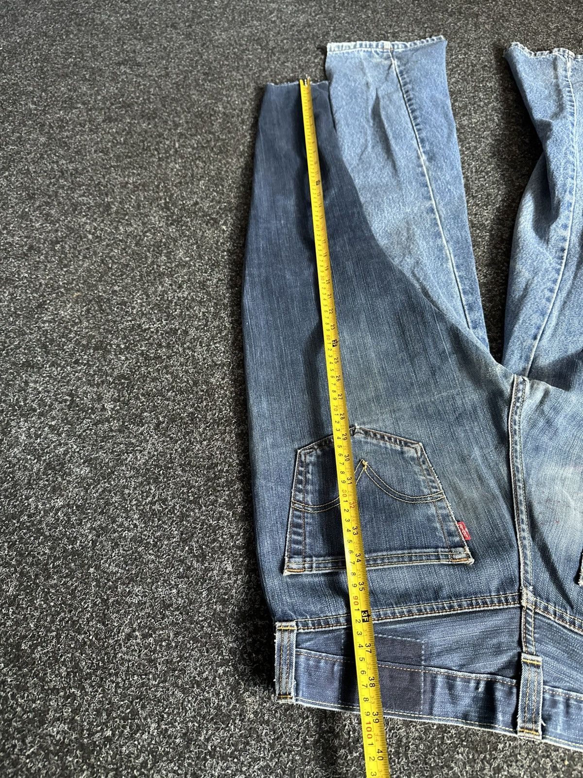 If Six Was Nine × Levi's 🚨GRAIL CUSTOM DENIM JEANS 2in1 ULTRA BAGGY Y2K JAPANESE STYL Size US 32 / EU 48 - 15 Thumbnail